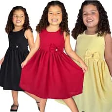 VESTIDO INFANTIL MENINA RODADO PARA FESTAS IGREJAS FORMATURAS CASAMENTOS BATIZADOS
