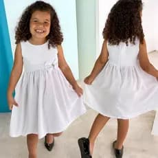 VESTIDO INFANTIL MENINA BRANCO PARA BATIZADO FORMATURA DAMINHA DE CASAMENTO ABC