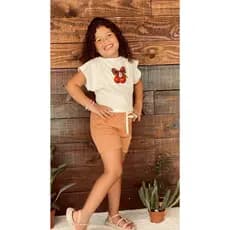 conjunto infantil menina verão shorts e blusa  moda blogueirinha conforto e qualidade