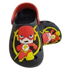 Babuche Sandália Menino Flash Heróis Filme Vingadores Leve Macio Escolar Colégio Praia