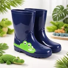 Galocha Infantil Menino Botinha a Prova De Agua Chuva Flexível Antiderrapante Cano Alto Promoção