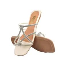 Rasteirinha Feminina de Strass Original. Mara Shoes.
