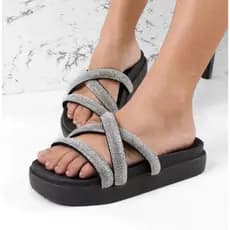 Sandalia Birken Papete rasteira  Feminino tiras confortavel promocao
