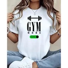 T Shirt Camiseta Treino Feminina Gym ON Academia Musculação Fitness Tecido Leve Estilo Oversized