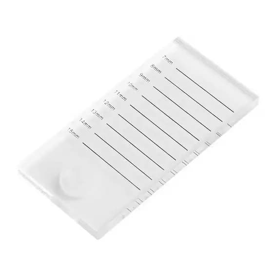 Placa Suporte Para Cílio E Cola Com Marcação - Acrílica