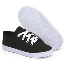 Tenis Infantil Masculino / Unissex  Sem Estampa Escolar Preto
