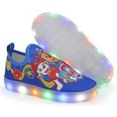 Tênis Infantil Led / Luzinha Personagens Patrulha Canina Masculino Macio Confortavel Menino Escolar Casual Calce fácil