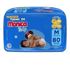 Fralda Descartável Turma Da Mônica Giga M 80 Quatrosec