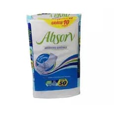 Absorvente Geriátrico Pós Parto Unissex Super Absorvente c/ Gel - 50 Unidades Incontinência