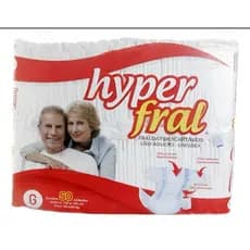 Fralda Geriátrica Hyper Fral Adulto Idoso 50unidades
