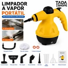 Limpador a Vapor Portátil 1100W Máquina de Limpeza Pressurizada Alta Temperatura com Escovas 110V TADASHOPE