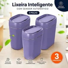 Lixeira Inteligente 13L: Abre Sozinha, Livre de Germes! Sensor USB TADA