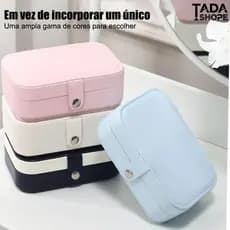 Kit 1/3/5 Porta Jóias Multi-Função Portátil Couro Organizador Duplo Compartimentos Bijuterias TADASHOPE