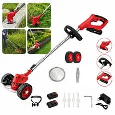 Kit Completo Roçadeira Elétrica 24V: Corte Grama, Galhos e Ervas Daninhas com 9 Acessórios Inclusos