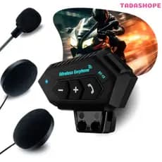 Intercomunicador Moto Bluetooth BT-12 Microfone Hard Mic TADASHOPE