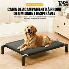 Cama Suspensa Elevada Impermeável para Cães Gatos Portátil | Confortável Respirável, Suporte Forte, Fácil Limpeza TADA