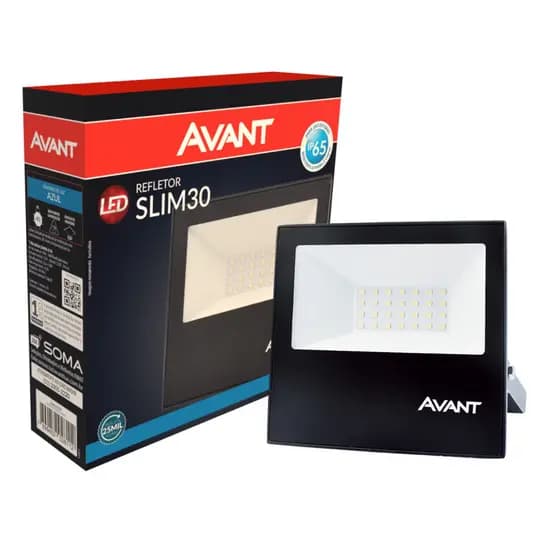 Refletor LED Potente Slim 30W Luz Azul Aquario Piscina Bivolt - Avant