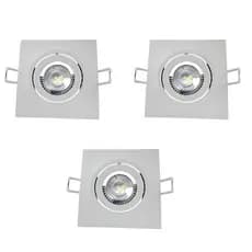 Kit 3 Spots de Led Embutir Quadrado Branco Frio 6500k Bivolt 1 Ano Garantia 5w Avant