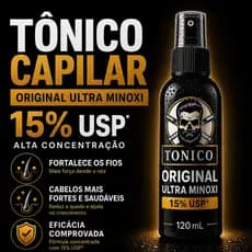 Tônico Capilar, cabelo, barba e sobrancelha com falhas