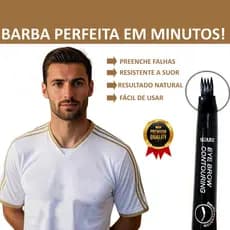 Caneta Preenchimento de Barba A Prova D'agua e Suor 24horas Beleza Masculina
