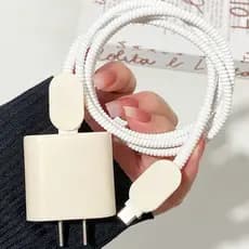 Protetor De Carregador iPhone 16/15 Compatível Com Apple 17 Classic Branco Leather Pattern