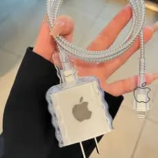 Capa Protetora Para Carregador De iPhone De 20 W Com Design Elegante E Ondulado , À Prova De Choque Inquebrável