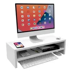 Base para Monitor Mdf 52cm Ergonômico Mesinha Home Office Mesa Gamer Suporte Apoio P/ Tv Notebook Escritório Quarto
