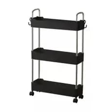 Organizador Prateleira Com Rodinhas 3 Niveis Multiuso Portatil Compacta