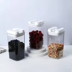 Kit 3 Potes Herméticos Multiuso 1200ml Vedação Segura Armazenamento Cozinha