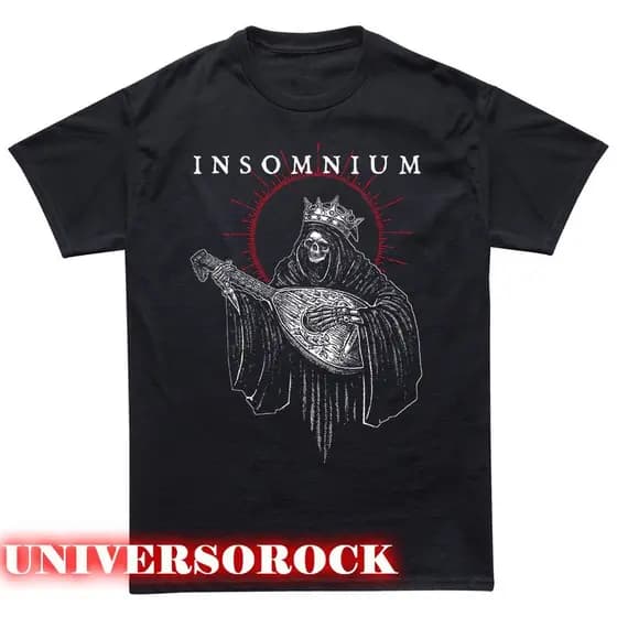 Camiseta Unissex Insomnium Death Metal Banda Streetwear Algodão Básico