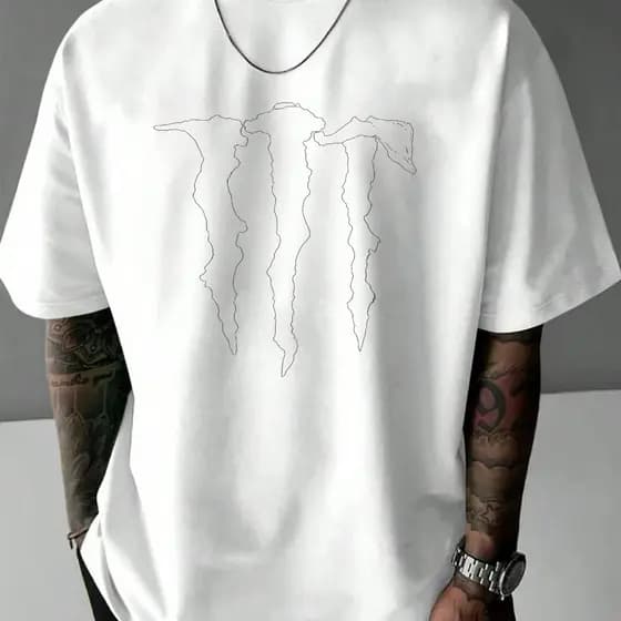Camiseta Masculina Estampa Monster Streetwear 2025 Novo
