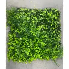 Painel Jardim Vertical Artificial 100x100cm Planta Decoração, Painel de Jardim Vertical Artificial, Folhagem Mista.