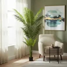 Palmeira Areca Artificial Para Decoração Sala Árvore Real Toque Com 1,80m, Plantas para Decoração de Casa.
