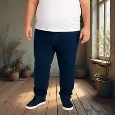 Calça Jeans Masculina Plus Size Elastano Lycra Azul Escuro Preta 50 52 54 56 58 60 62 64 66 68 70