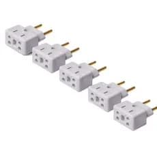 Kit 5 Adaptador de Tomada Benjamin 10A/20A Pino Maciço Bob Resistente [Envio HOJE]