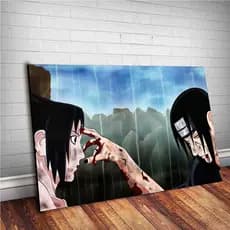 Placa Decorativa - Itachi e Sasuke - Anime - Naruto - 20x30cm