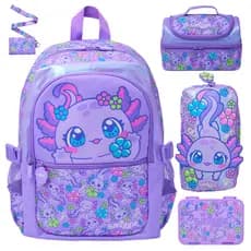 Australian Purple Bubble Salamandra Schoolbag Alunos da escola primária Capac de grande capacidade