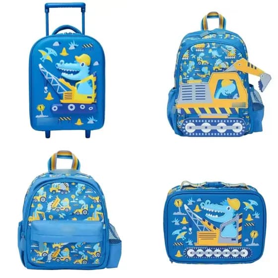 Mochila escolar australiana azul Bulldozer, mochila ultraleve para redução de carga