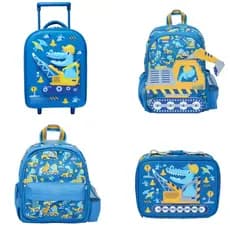 Mochila escolar australiana azul Bulldozer, mochila ultraleve para redução de carga