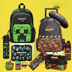 Austrália Minecraft & Jurassic Series Crianças Alunos da Escola Primária Mochila Caneta Caso Lancheira