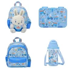 Australian luz azul cenoura coelho mochila estudantes da escola primária mochila crianças Casual dos desenhos animados m