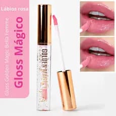 Gloss Golden Magic Bella Femme - Lábios Rosa
