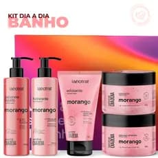 Kit Banho Labotrat de Morango Esfoliante, Hidratante e Sabonete Rosto e Corpo