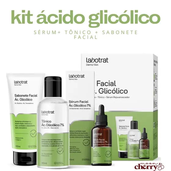 Labotrat Dermoskin Kit Facial Ácido Glicólico C/3 Itens