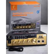 Amplificador Potente 700W C/ Bluetooth Fm Usb Para Som Ambiente 2 Canais potente 220v e 12v