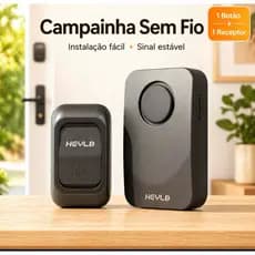 Campainha Sem Fio Bivolt IP55 Alto Volume | Tom/Volume Ajustável | Fácil Instalação
