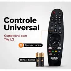 Controle Remoto LG Smart TV Universal Voz Air Mouse Wheel 15m Sem Configuração Atalhos Netflix