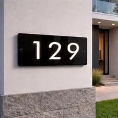 Número Residencial Minimalista Horizontal