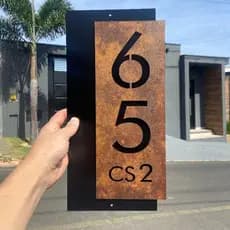 Número Residencial Premium Aço Corten
