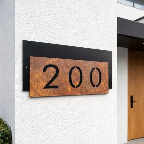 Número Residencial Premium Horizontal